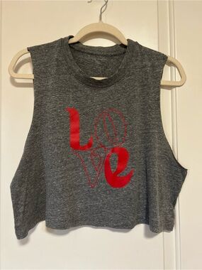 ♥️ Spiritual Gangster Red LOVE Cropped Active Top ♥️